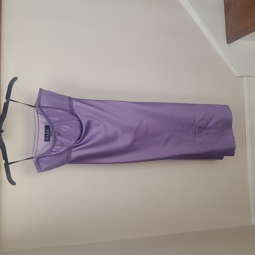 Nicole Miller Purple strapless Midi Dress